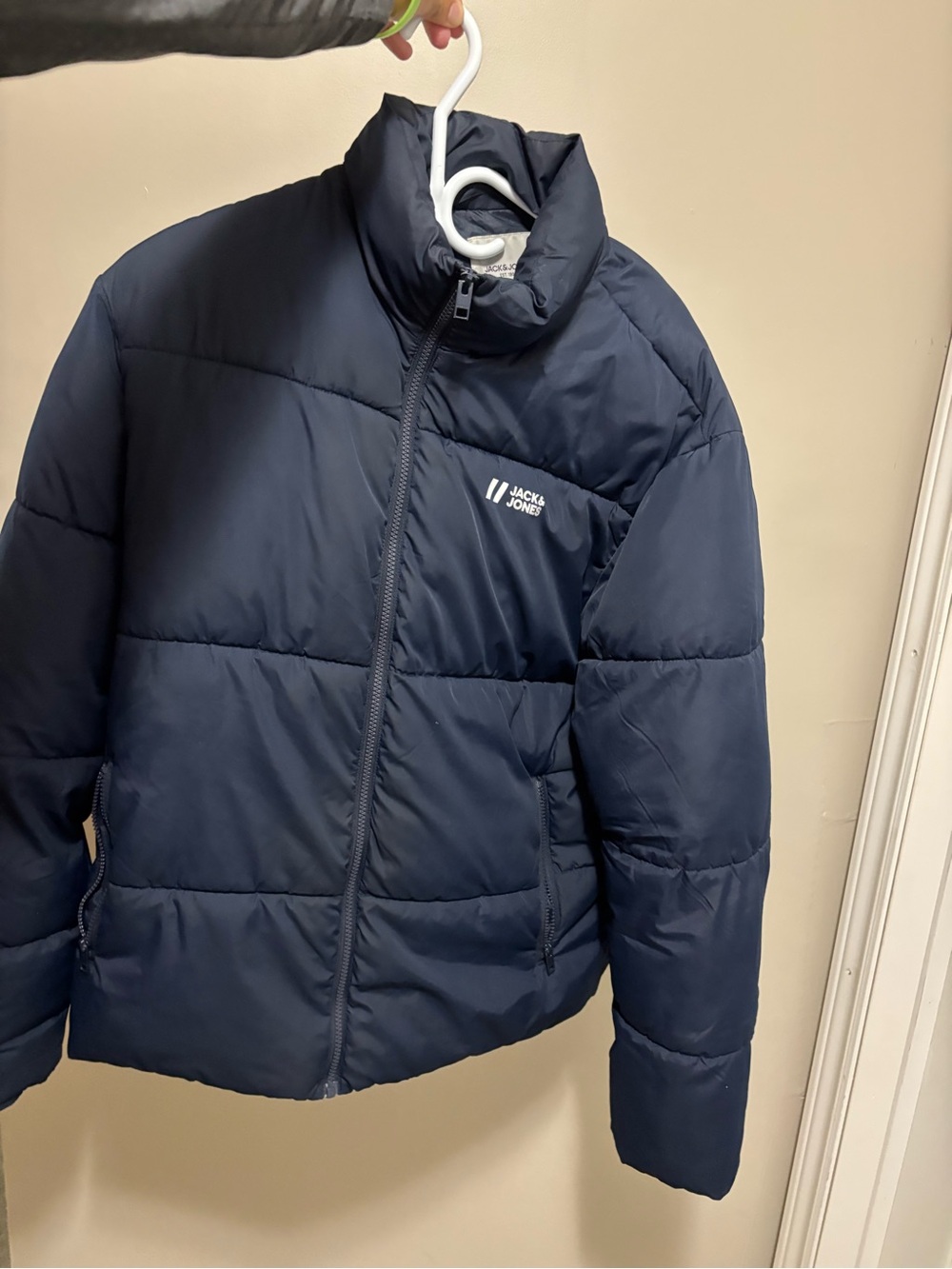 Jack & Jones Dark Navy Quilted Puffer Jacket